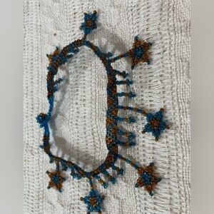 Huichol Star Anklet Festival Boho Beaded Gift
